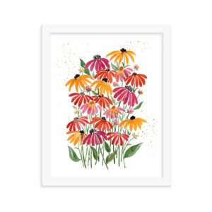 Coneflowers Art Print Poster